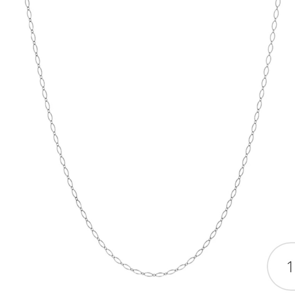 Tiffany White Gold 24” Oval Link Chain Necklace